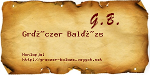 Gráczer Balázs névjegykártya