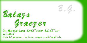 balazs graczer business card